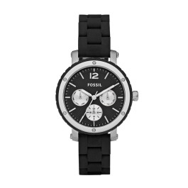 Horlogeband Fossil BQ9408 Roestvrij staal (RVS) Zwart 16mm
